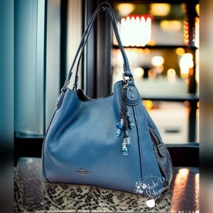 COACH EDIE EXOTIC SHOULDER BAG